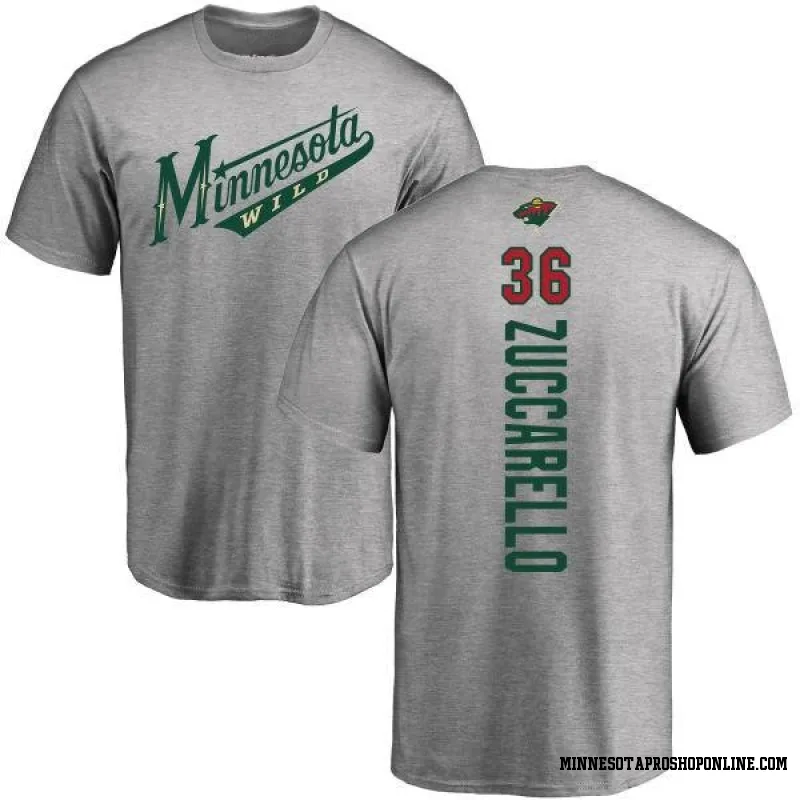 Ash Men's Mats Zuccarello Minnesota Wild Backer T-Shirt