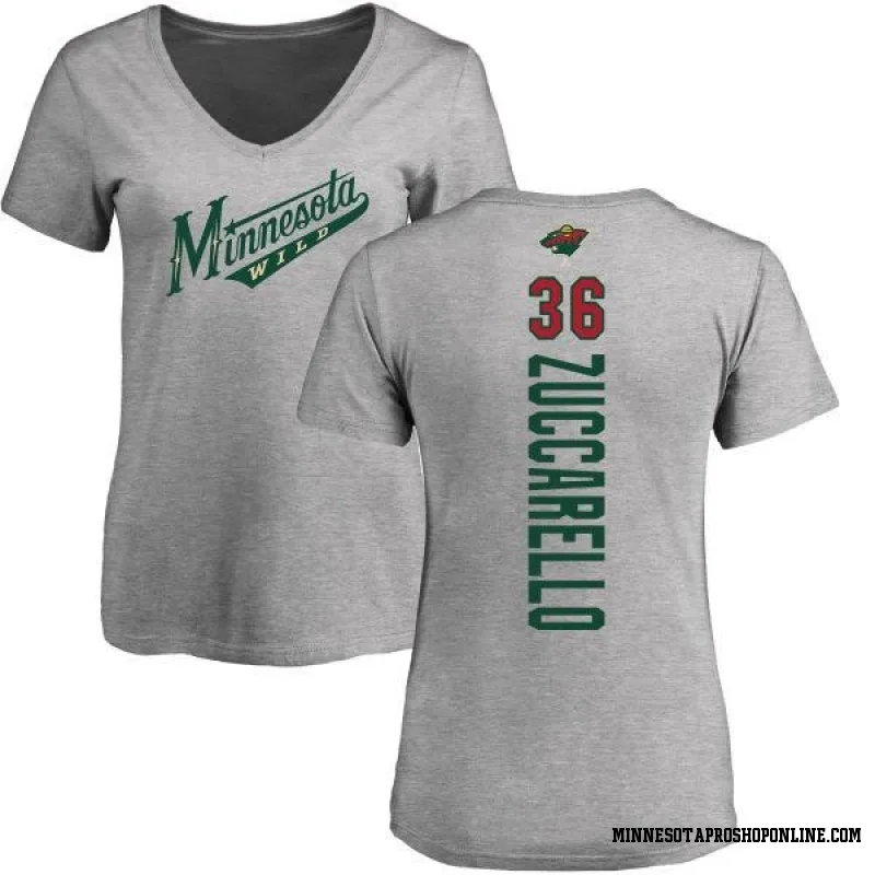 Ash Women's Mats Zuccarello Minnesota Wild Backer T-Shirt