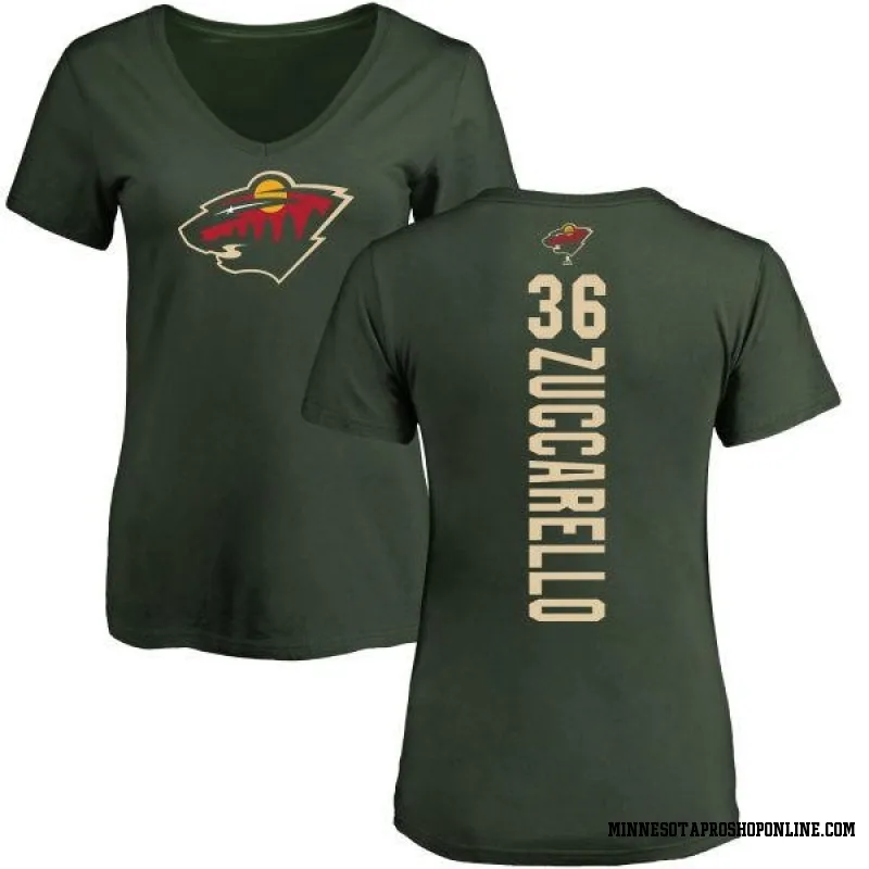 Green Women's Mats Zuccarello Minnesota Wild Backer T-Shirt