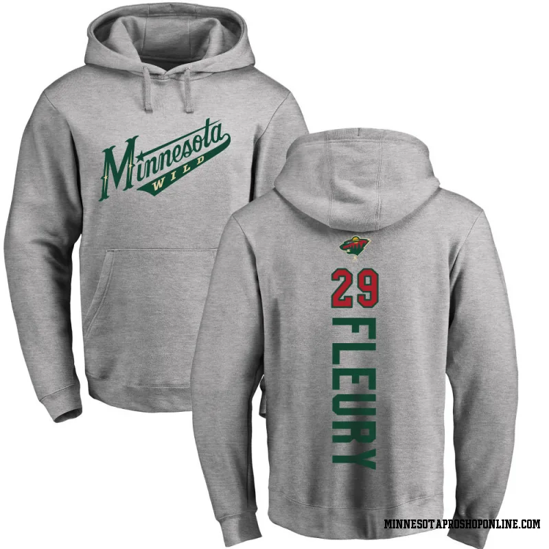 Green Youth Marc-Andre Fleury Minnesota Wild Backer Long Sleeve T